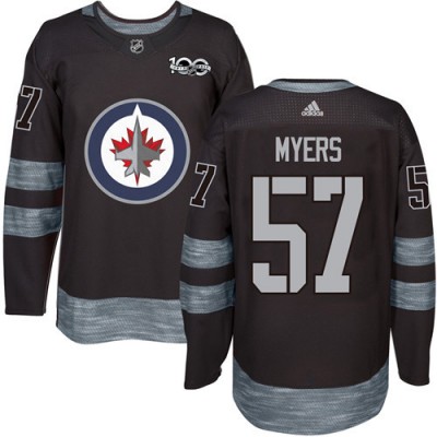 Adidas Winnipeg Jets #57 Tyler Myers Black 19172017 100th Anniversary Stitched NHL Jersey